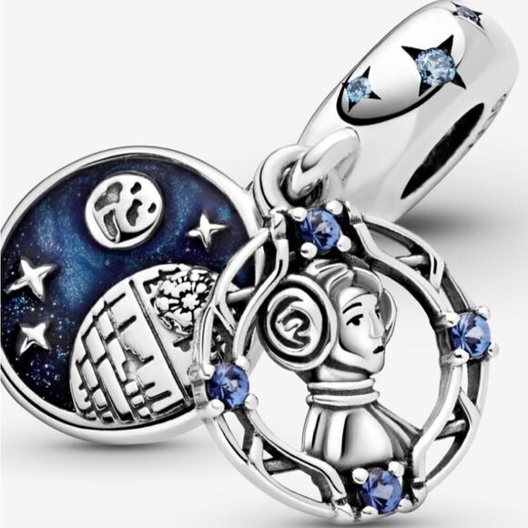 925 Sterling Silver Princess Leia Charm - Picture 1 of 7